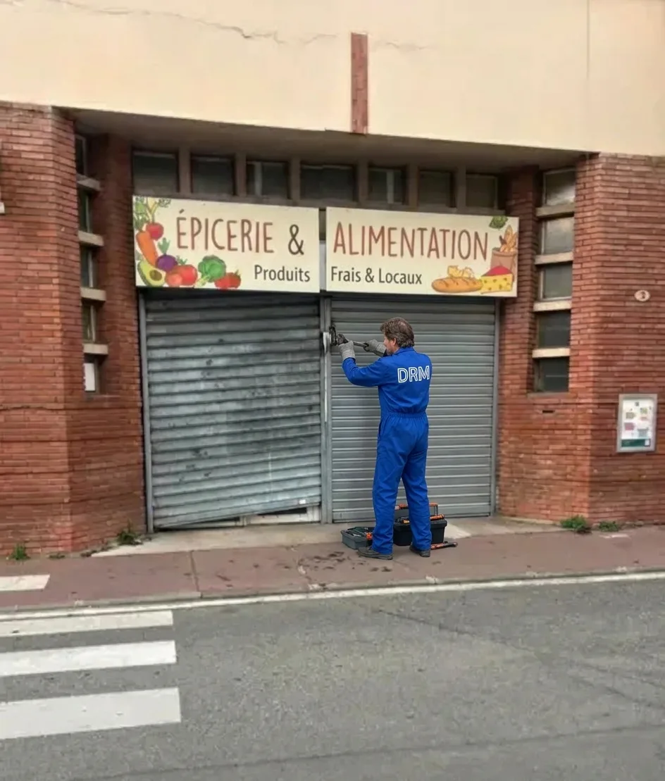 Rideau de boutique débloqué — Rideau métallique à Vitry-sur-Seine Rideau de boutique débloqué — Rideau métallique à Vitry-sur-Seine