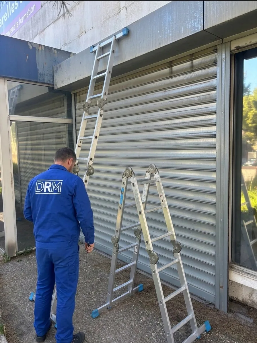 Rideau remis en service — Rideau métallique à Vitry-sur-Seine Rideau remis en service — Rideau métallique à Vitry-sur-Seine